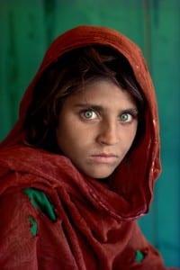 PAKISTAN. Peshawar. 1984. Afghan Girl at Nasir Bagh refugee camp.